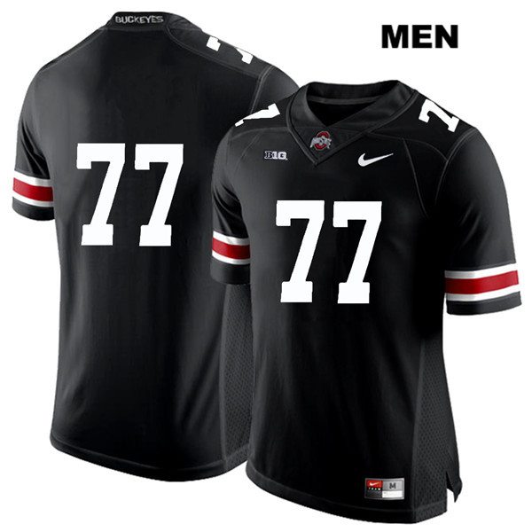Ohio State Buckeyes Men's Nicholas Petit-Frere #77 White Number Black Authentic Nike No Name College NCAA Stitched Football Jersey UL19P21ES